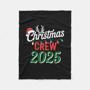 Persoonlijke Kerst Crew 2025 Kerstmis Familie Fleece Deken