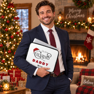 Persoonlijke Kerst Eerste Kerst Vader Laptop Tas