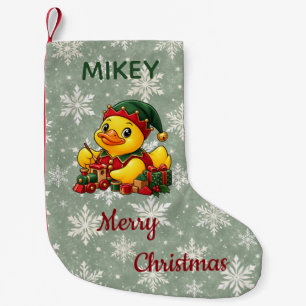 Persoonlijke Kerst Elf Rubber Eend Kleine Kerstsok