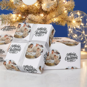 Persoonlijke Kerst Foto Collage Cadeaupapier