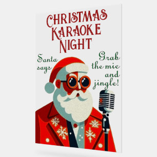 Persoonlijke Kerst Karaoke Avond Acryl Bord