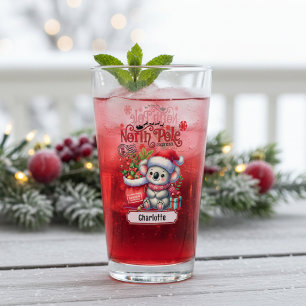 Persoonlijke Kerst Koala Naam Cadeau Glas