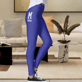 Persoonlijke Kerst Kosmische Glans Blauw Zilver Leggings