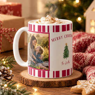 Persoonlijke kerst mok met familiefoto