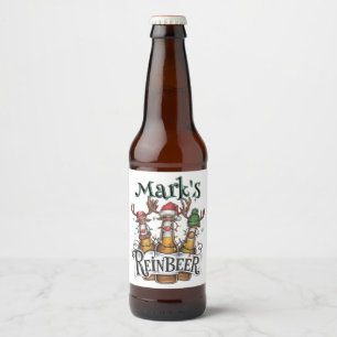Persoonlijke Kerst Reinbeer Bier Etiket