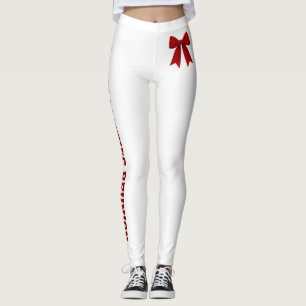 Persoonlijke Kerst Rode Strikdas Familie Reünie Leggings