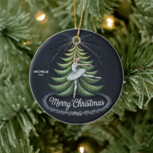 Persoonlijke Kerstbal ballet Ballerina danseres Keramisch Ornament
