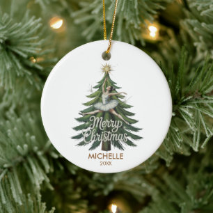 Persoonlijke Kerstbal ballet Ballerina danseres Keramisch Ornament