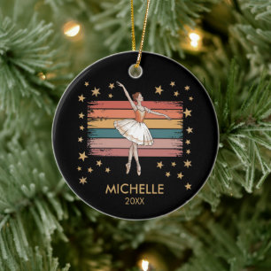 Persoonlijke Kerstbal ballet Ballerina danseres Keramisch Ornament