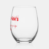 Persoonlijke kerstbeker voor schoonmoeder wijnglas zonder voet (Links)