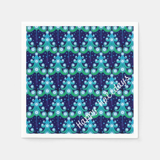 Persoonlijke kerstbomen Pattern Napkins Servetten (Voorkant)