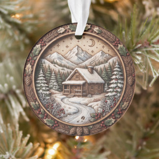 Persoonlijke kerstboomornament waterverf familie ornament