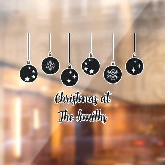 Persoonlijke kerstboomversiering raamfolie raamsticker