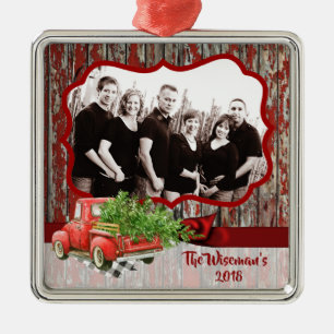 Persoonlijke kerstboomwagen PHOTO-versiering Metalen Ornament