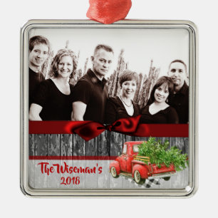 Persoonlijke kerstboomwagen PHOTO-versiering Metalen Ornament