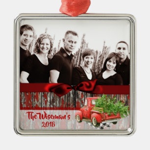 Persoonlijke kerstboomwagen PHOTO-versiering Metalen Ornament