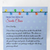 Persoonlijke kerstbrief van de Kerstman Drieluik Kaart (Binnenzijde eerst)