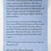 Persoonlijke kerstbrief van de Kerstman Drieluik Kaart (Binnenkant midden)