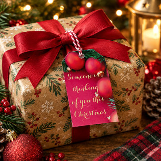 Persoonlijke kerstcadeautags cadeaulabel