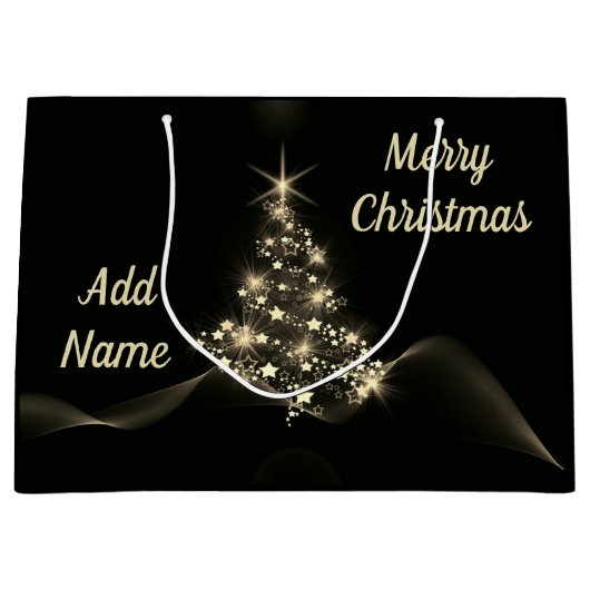 persoonlijke kerstcadeautas groot cadeauzakje (Voorkant)