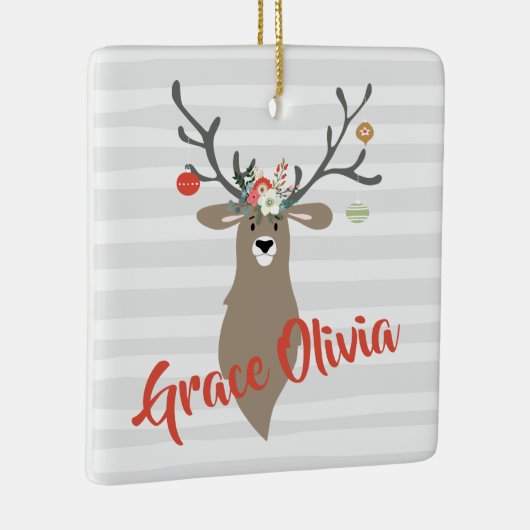 Persoonlijke kerstcadeautjes met Antlers Keramisch Ornament (Rechts)
