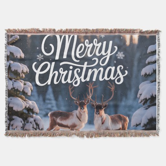 Persoonlijke Kerstdeken Aangepaste Werp Deken (Voorkant)