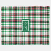 Persoonlijke Kerstdeken Geruite Kerstsouvenir Fleece Deken (Voorkant (Horizontaal))