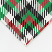 Persoonlijke Kerstdeken Geruite Kerstsouvenir Fleece Deken (Hoek)