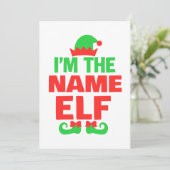 Persoonlijke Kerstelf Kaart (Staand voorkant)