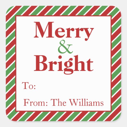 Persoonlijke kerstfeestdag cadeautjes Label sticke (Voorkant)