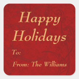 Persoonlijke kerstfeestdag cadeautjes Label sticke