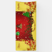 Persoonlijke kerstfeestdag en nieuwjaar spandoek (Verticaal)