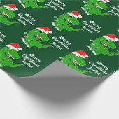 Persoonlijke kerstfeestdag in kerstmis cadeaupapier (Hoek)