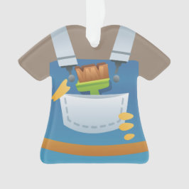 Persoonlijke kerstfeestdag schilder ornament