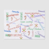 Persoonlijke kerstfeestdag tissuepapier (Voorkant)