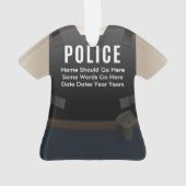 Persoonlijke kerstfeestdag van de politie ornament (achterkant)