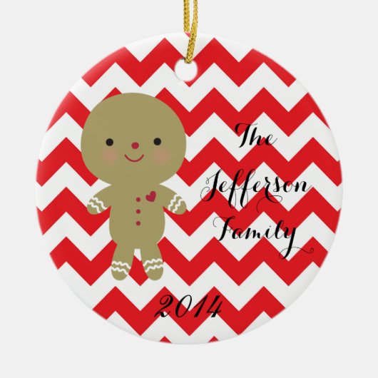 Persoonlijke kerstfeestdagen keramisch ornament (Voorkant)