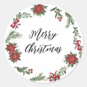 Persoonlijke kerstfeestdagen ronde sticker