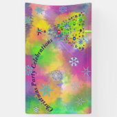 Persoonlijke kerstfeestdagen spandoek (Verticaal)