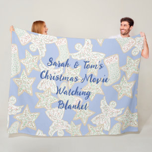 Persoonlijke kerstfilm kijken fleece deken