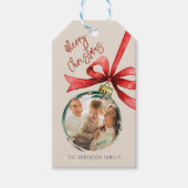 Persoonlijke kerstfoto  cadeaulabel (Voorkant)
