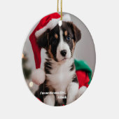 Persoonlijke kerstfoto keramisch ornament (Rechts)