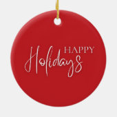 Persoonlijke kerstfoto keramisch ornament (Achterkant)