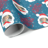 Persoonlijke kerstfoto Merry Cadeaupapier (Rol Hoek)