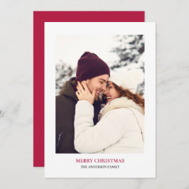 Persoonlijke kerstfoto Merry Feestdagenkaart