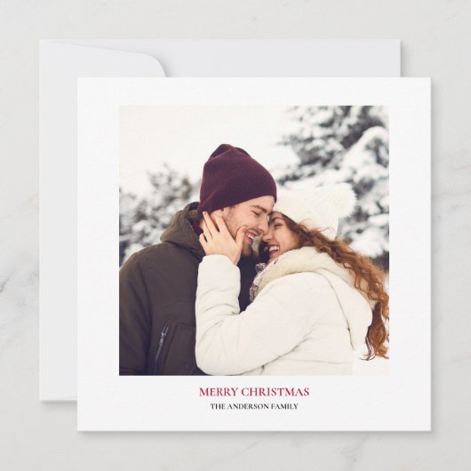 Persoonlijke kerstfoto Merry Feestdagenkaart (Voorkant)