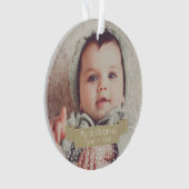 Persoonlijke kerstfoto van Baby Ornament (voorkant)