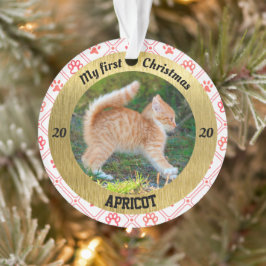 Persoonlijke kerstfoto van Kitten Ornament