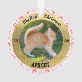 Persoonlijke kerstfoto van Kitten Ornament (achterkant)