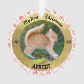 Persoonlijke kerstfoto van Kitten Ornament (voorkant)